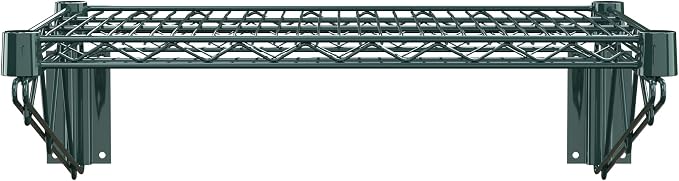 18" x 24" Green Epoxy Wire Wall Mount Shelf - Image 3