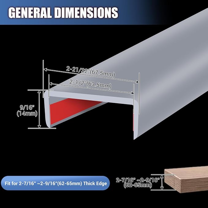 Rubber Edge Trim, Flexible Self Adhesive U Shaped Peel and Stick Edge Banding - Image 2