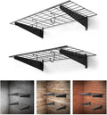 Fencer Wire 36 in. W x 18 in. D Wall Mounted Garage Wall Shelving w/ 2 Hooks by Fencer+Wire