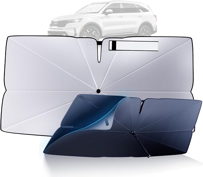 Windshield Sun Shade Umbrella for 2021-2025 Kia Sorento Accessories: Custom Fit by HIMUMOY