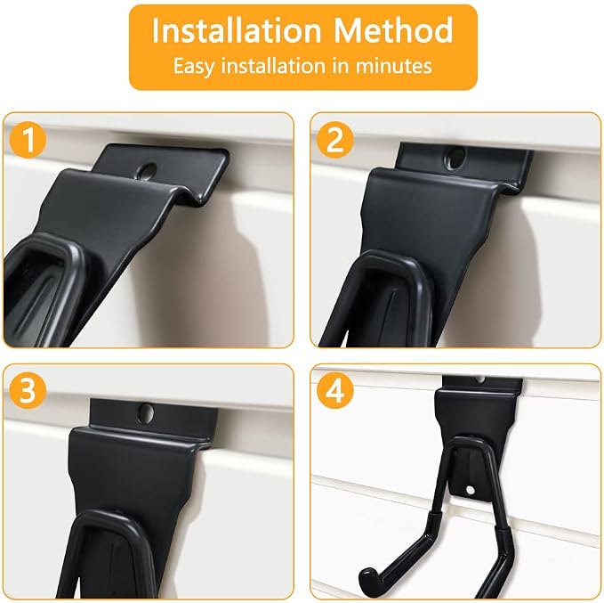 Slatwall Hooks Heavy Duty Slat Wall Accessories Garage Small U Hooks and Hangers - Image 7