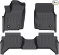 Floor Mats Fit for Toyota Tacoma 2024 2025 Double Cab, All Weather Floor Liner by FETUSI
