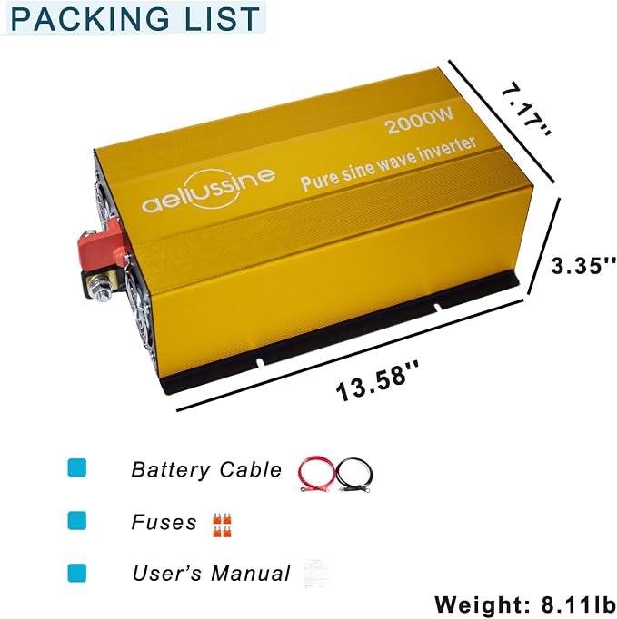 2000W Pure Sine Wave Inverter-48V DC to 110V 120V AC Power Converter - Image 6