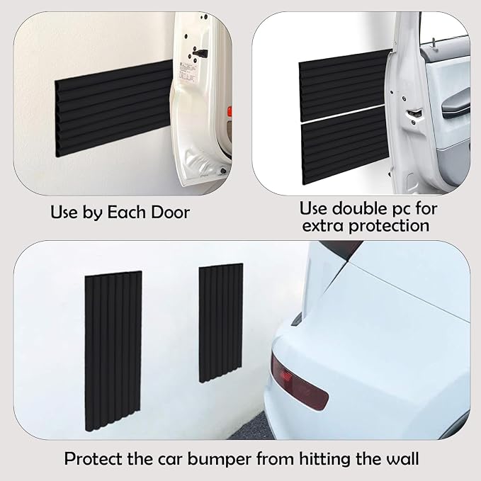 Rubber Bond Garage Wall Protectors - 4in x 12ft Strong Self-Adhesive Rubber - Image 4