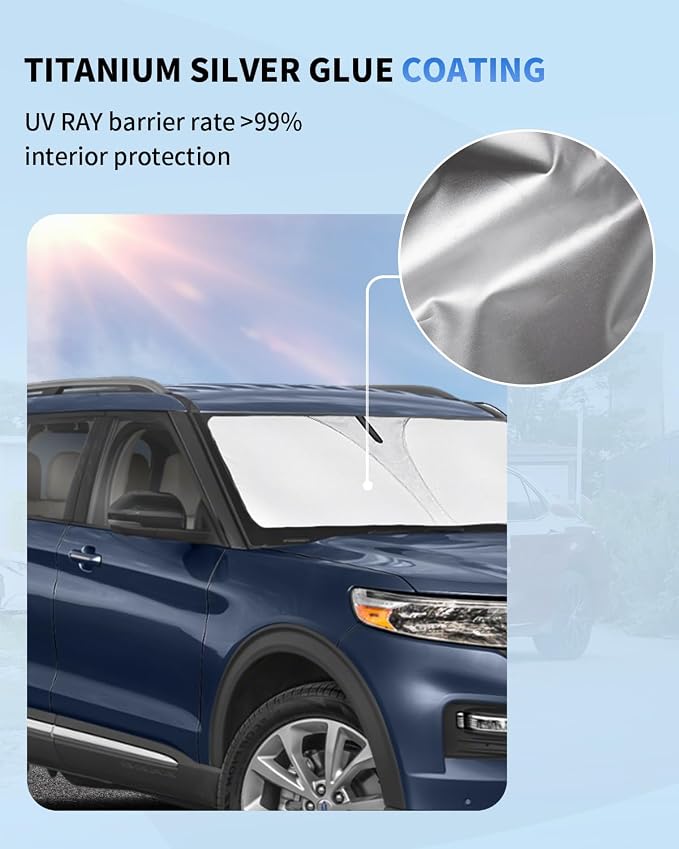 Windshield Sun Shade Sunshade for Explorer Front Windows Cover Fit for - Image 4