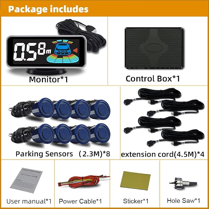Car Parking Sensors Kit Reverse Radar parktronic System Auto Electronics - Image 2