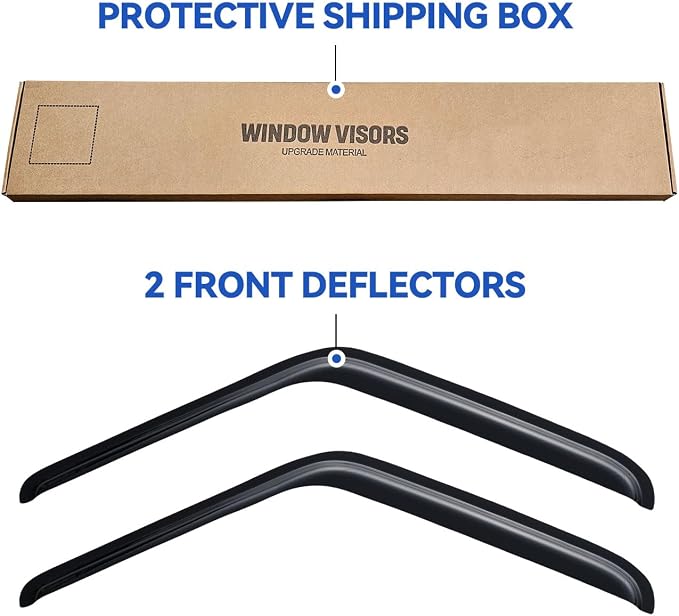 Window Visors Rain Guards for 1987-1991 Chevy Blazer, Out-Channel Window Vent - Image 5