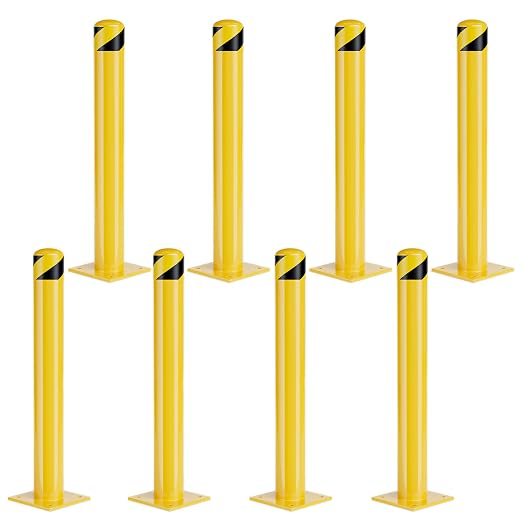 Safety Bollard Post, 48 Inch Height Steel Bollards, 4.5 Inch Diameter Parking by SpecializeinYourNeeds