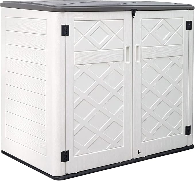 KINYING Larger Outdoor Storage Shed Weather Resistance, Horizontal Outdoor by KINYING
