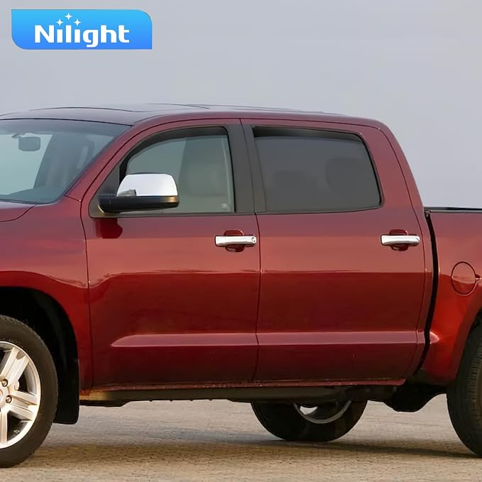 Nilight in-Channel Rain Guards for Toyota Tundra Crew Max 2007 2008 2009 2010 - Image 7