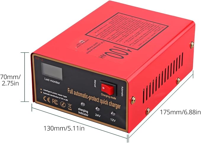 12/24V Battery Charger 10A/7.5A Smart Adjustable Car Battery Charger - Image 5