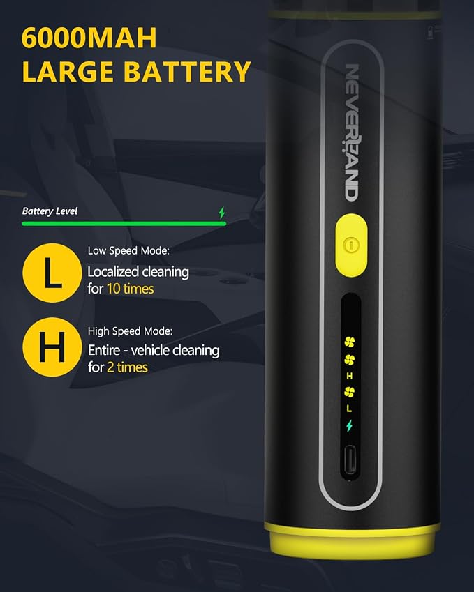 NEVERLAND Car Vacuum Portable Cordless - Image 5