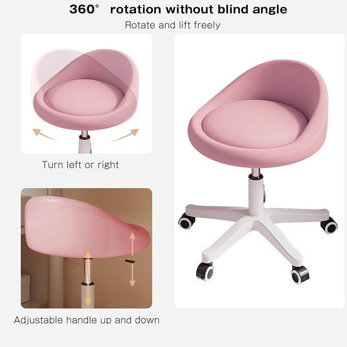 Rolling Stool Rolling Hydraulic Salon Stool - Image 3