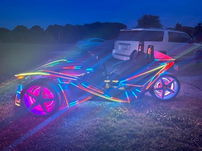 3PCS 4FT Quad Row Brightest Chasing Dream Color LED Light Strips - Image 9