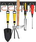 17'' All Metal Garden Tool Organizer Adjustable Garage Tool Organizer Wall by TVKB-FB
