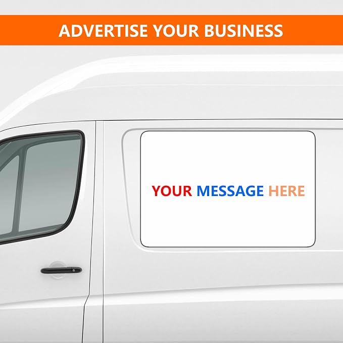 2 Pack Blank Car Door Magnet Sticker, Rounded Corners Magnetic Vehicle Sign - Image 3