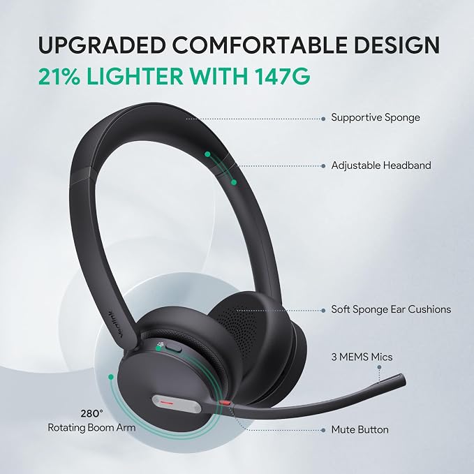 Yealink BH70 with Stand, Wireless Bluetooth Headset with Microphone - Image 8