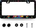 Autism Awareness License Plate Frame License Plate Stainless Steel Parts by GORSNKYE