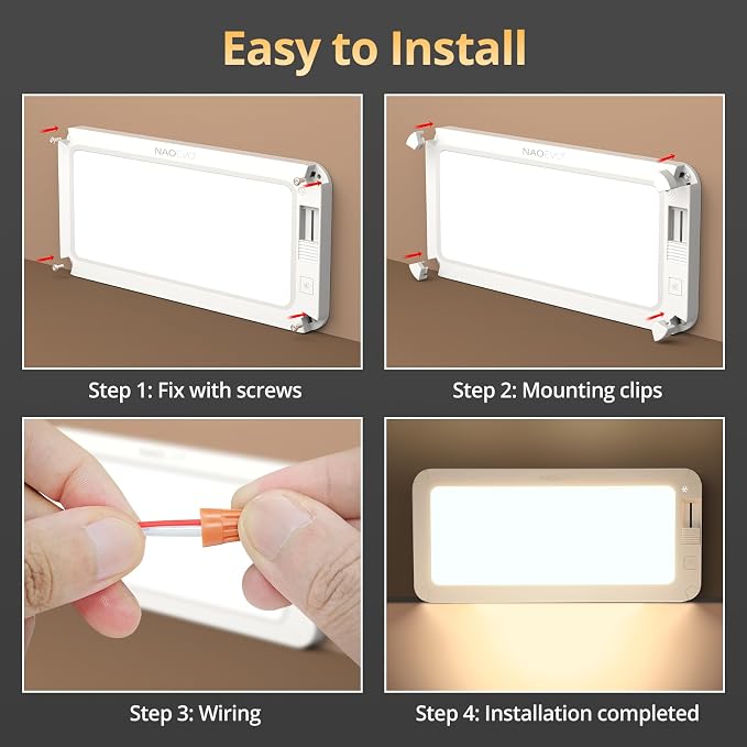 NAOEVO RV Lights Interior 2070LX, 1500LM RV LED Light Interior 12V, Camper - Image 8