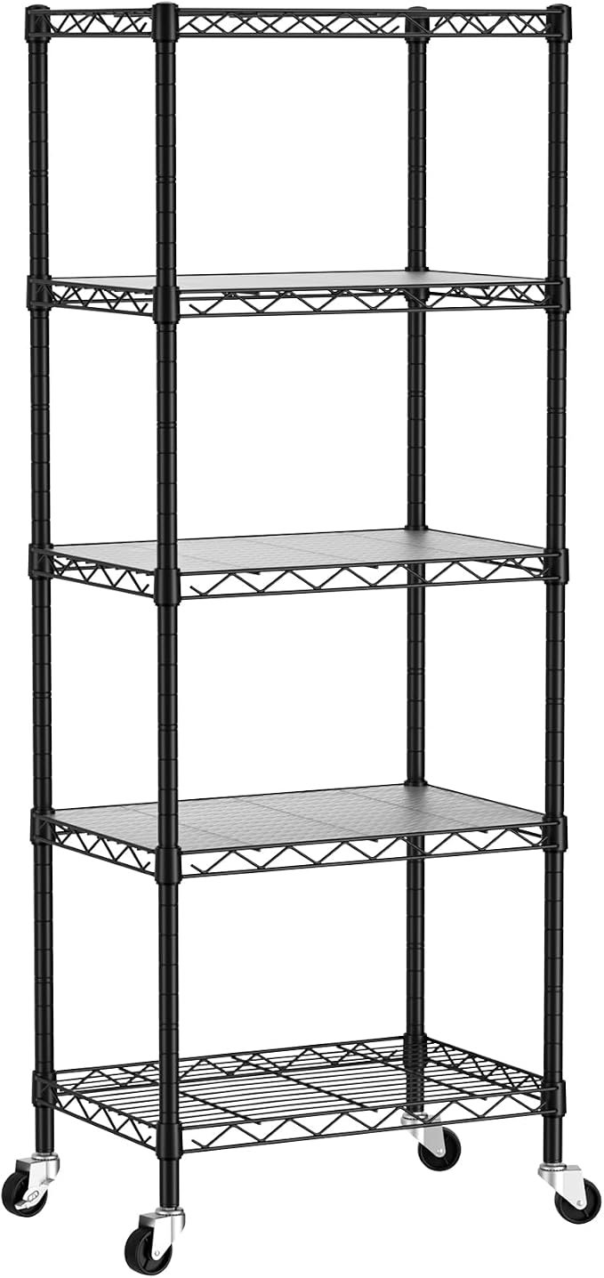 SINGAYE 5 Small Wire Shelves Kitchen Pantry Close Home Organizers and Storage - Image 9
