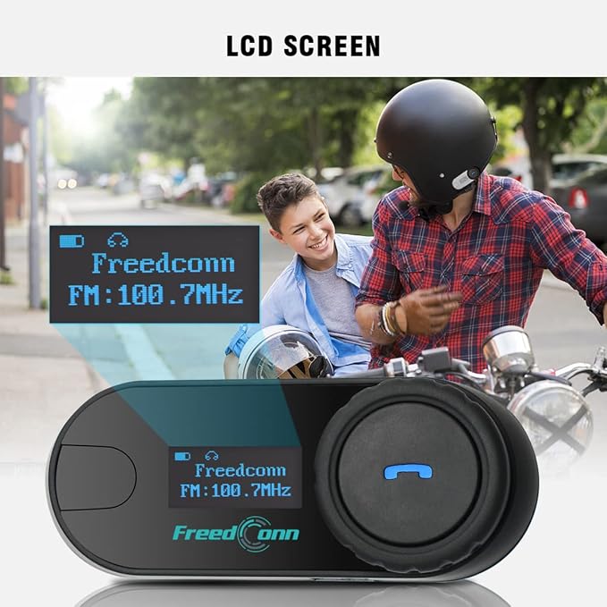 FreedConn TCOM-SC Motorcycle Helmet Bluetooth Intercom Headset Communication - Image 5
