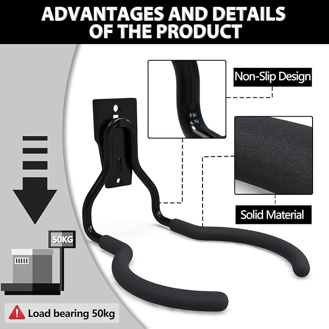 3-H Weed Eater Hanger 4 Pack, 1 Garden Hose Holder, 1 Extension Strap, Utility - Image 6