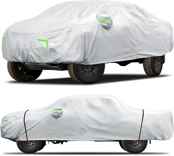 Car Cover Custom Fit for Toyota Tacoma 2005-2023, 6 Layers Truck Cover by Qualencey