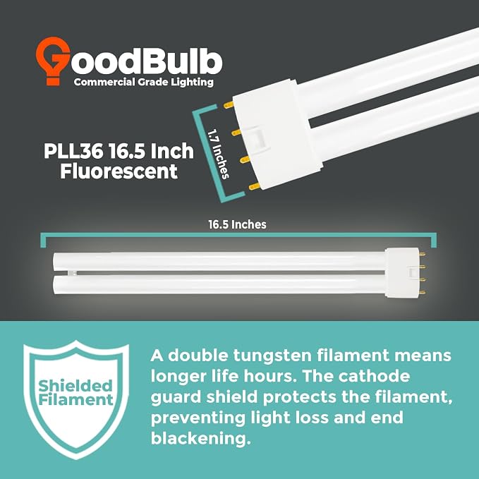 GoodBulb PLL36/841 36W 16.5" Twin Tube Compact Fluorescent Light Bulb 4-pin - Image 3