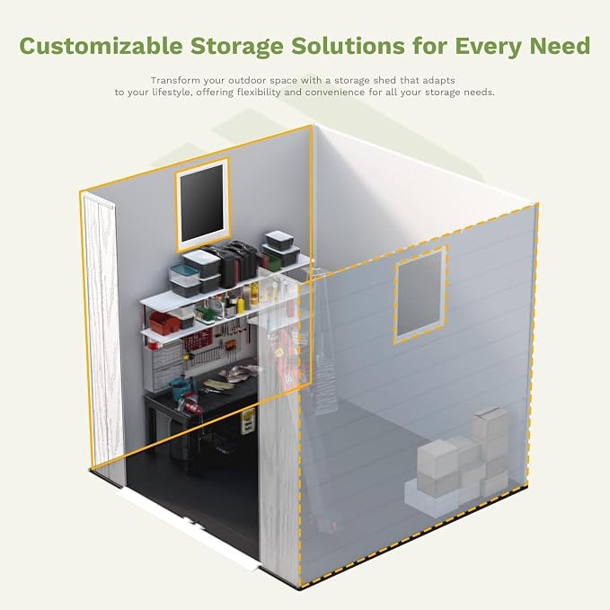 Patiowell 6x6 FT Outdoor Storage Shed - Image 8