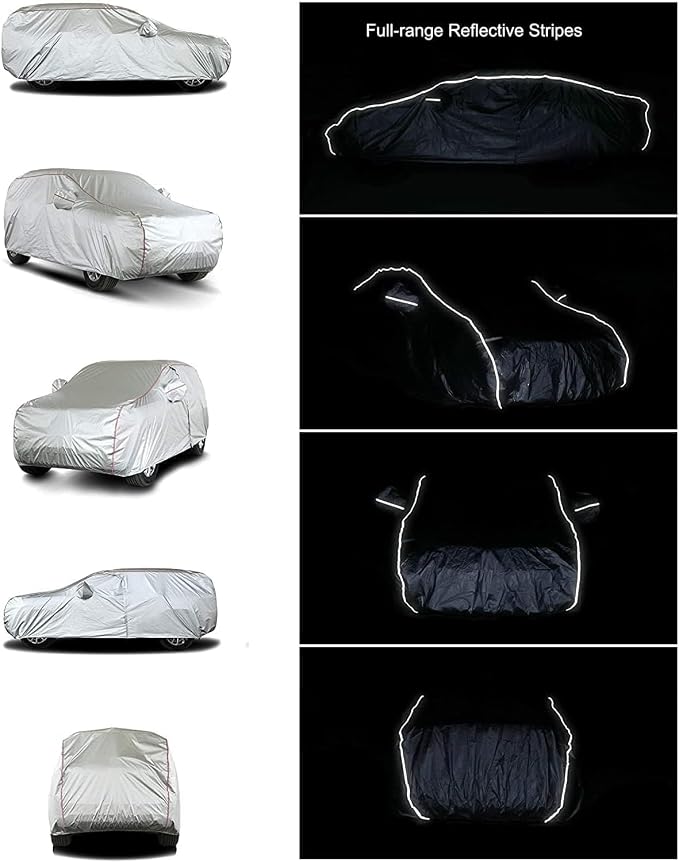 Tecoom Hard Shell Waterproof Car Cover, Zipper Design - Image 8