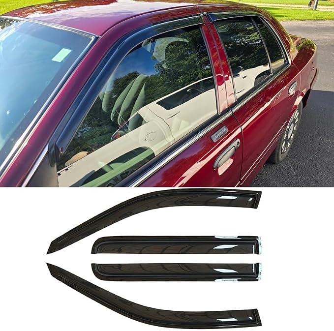94228 Sunproof Waterproof Side Window Wind Deflector, Rain Guards Visor fit - Image 2