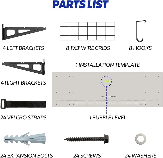 2-Pack Garage Wall Shelving, 2x6 FT Garage Shelving Wall Mounted, Heavy Duty - Image 8