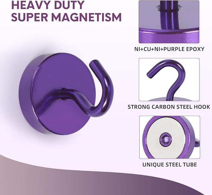 Neosmuk Magnetic Hooks, Cruise Ship Essentials, 80lb+ Heavy Duty Magnetic Hooks - Image 5