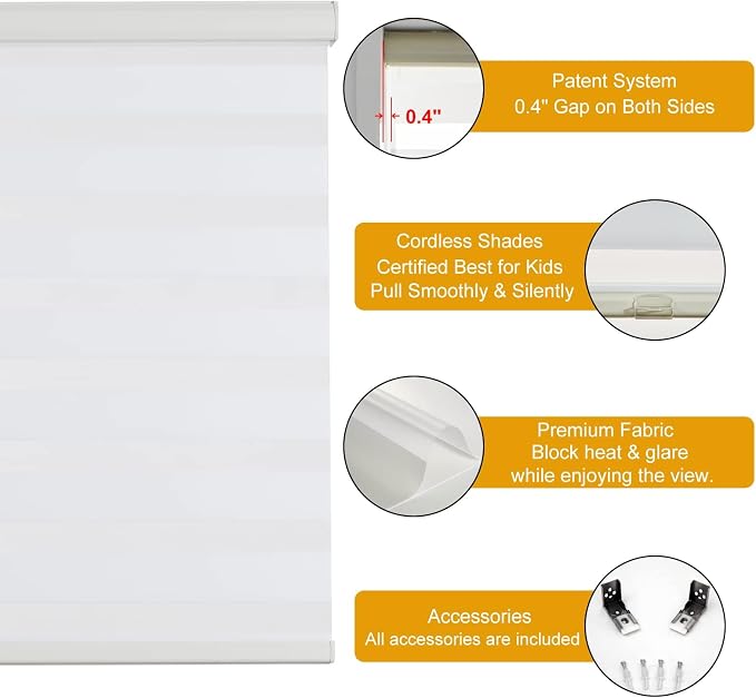 Persilux Zebra Blinds Cordless, Zebra Roller Shades - Image 2