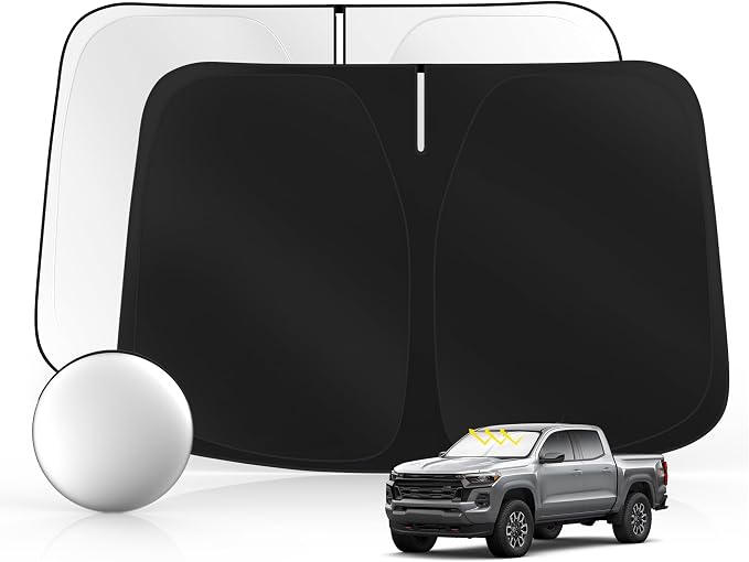 Windshield Sun Shade for Ch-evro-let Colorado 2023-2025 2026 Foldable Sunshade by SULAGIWINDSHIELDSUNSHADE