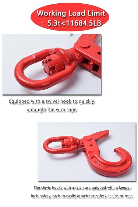 Swivel Self-Locking Hook 11684 lbs Heavy Duty Swivel Lifting Hook Swivel - Image 3