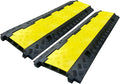 2 Pack Rubber Cable Ramp Hose Cable Protector Ramp 3 Channel 22000Lbs Load by F+COME