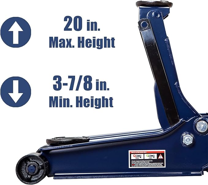 TCE Hydraulic Floor Jack with Dual Quick Lift Pump, 4 Ton Capacity, Lifting - Image 2