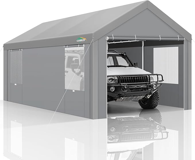 COBIZI Carports 10x20 Heavy Duty Car Canopy Garage by COBIZI