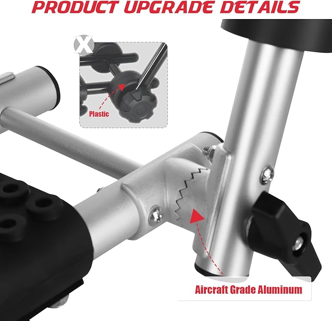 FORWODE Kayak Roof Rack, 2 in 1 Aluminum 1 Pair J-Bar Roof Rack, Folding - Image 4