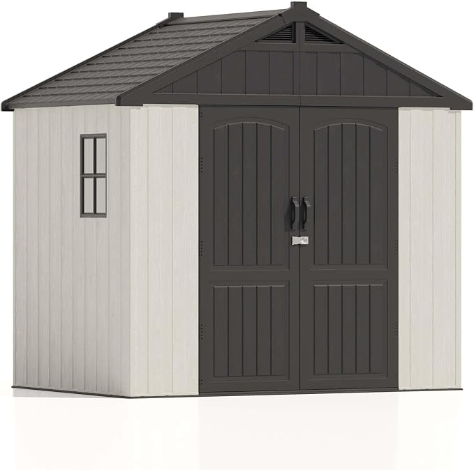 Patiowell 8 x 6 FT Plastic Outdoor Storage Shed - Image 2