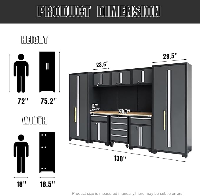 Garage Storage Cabinet System 9-Pcs Workshop Set Garage Cabinets and Storage - Image 3