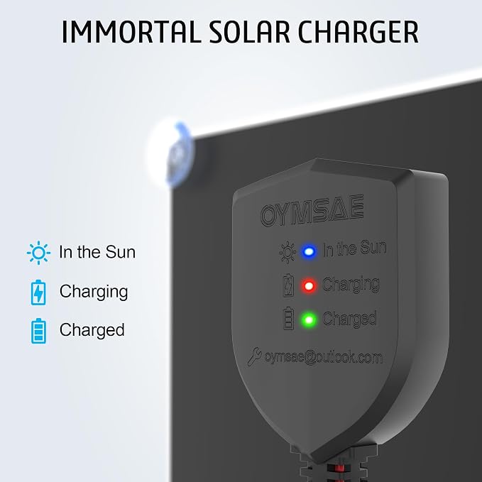 OYMSAE 20W 12V Solar Panel Battery Charger Portable Waterproof Power Trickle - Image 6