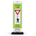 State Law Yield For Pedestrian Within Crosswalk R1-6a MUTCD Sign, Double Sided by SigoSigns