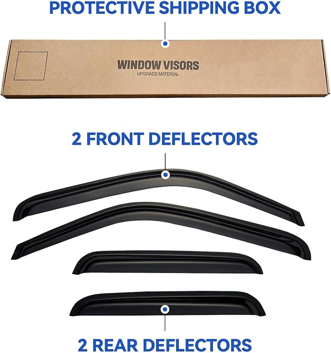 Window Visors Rain Guards for 1999-2006 Chevy Silverado/GMC Sierra 1500/2500/ - Image 6