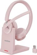 Wireless Headset with Mic, 2.4GHz Bluetooth Headset with AI Noise Cancelling by awatrue