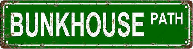 BUNKHOUSE PATH Space Vintage Metal Tin Sign, Street Sign, Home Decor, Room Decor by Unknown