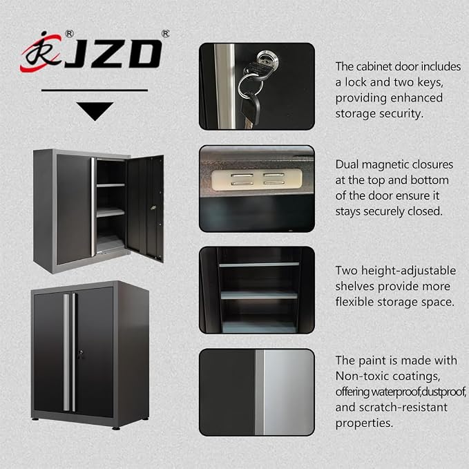 JZD Storage Cabinet System Workshop, Professional Tool Storage Workbench Set - Image 8