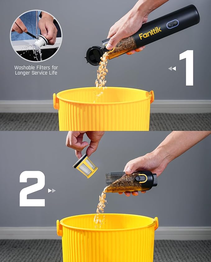 Fanttik Slim V8 APEX Car Vacuum, 4-in-1 Portable Mini Cordless Vacuum - Image 7