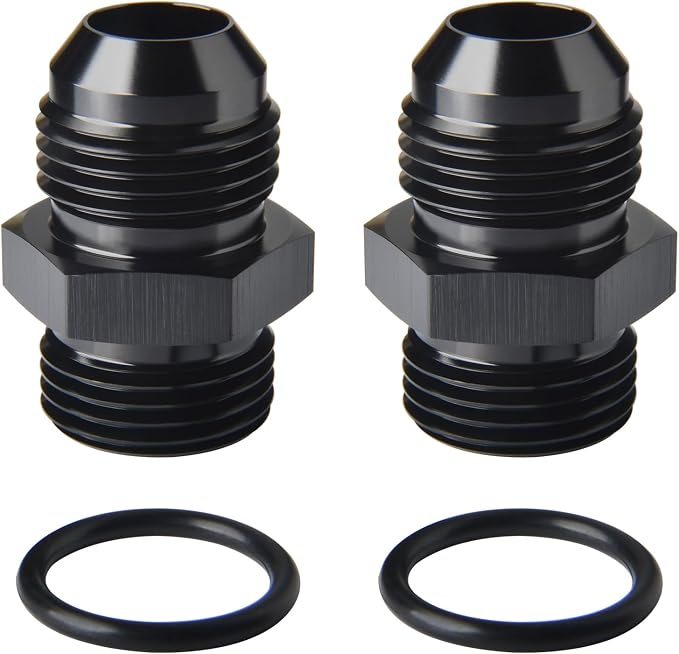 12AN Male Flare to 12AN ORB O-ring Boss Fuel Pump Rail Adapter Fitting Aluminum by Podavelle